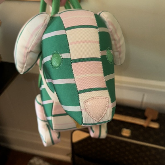 Thom Browne New York Hector Dog Large XL Tote Bag Pink & Green - Picture 8 of 16